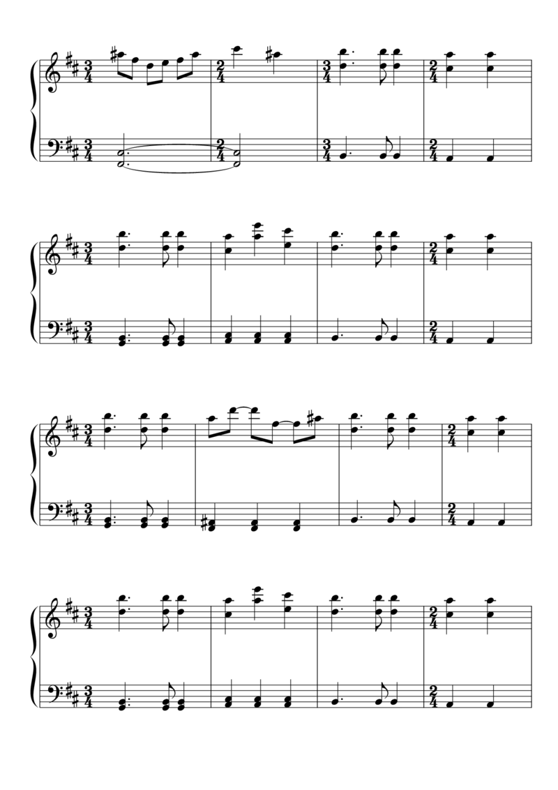 [東方ピアノEasyモード楽譜][easy][8]_一万首著名钢琴曲谱哈农贝多芬合集视频教学电子版高清无水印可打印_05动漫游戏钢琴谱合集_日系东方Project钢琴谱全集_东方project钢琴谱