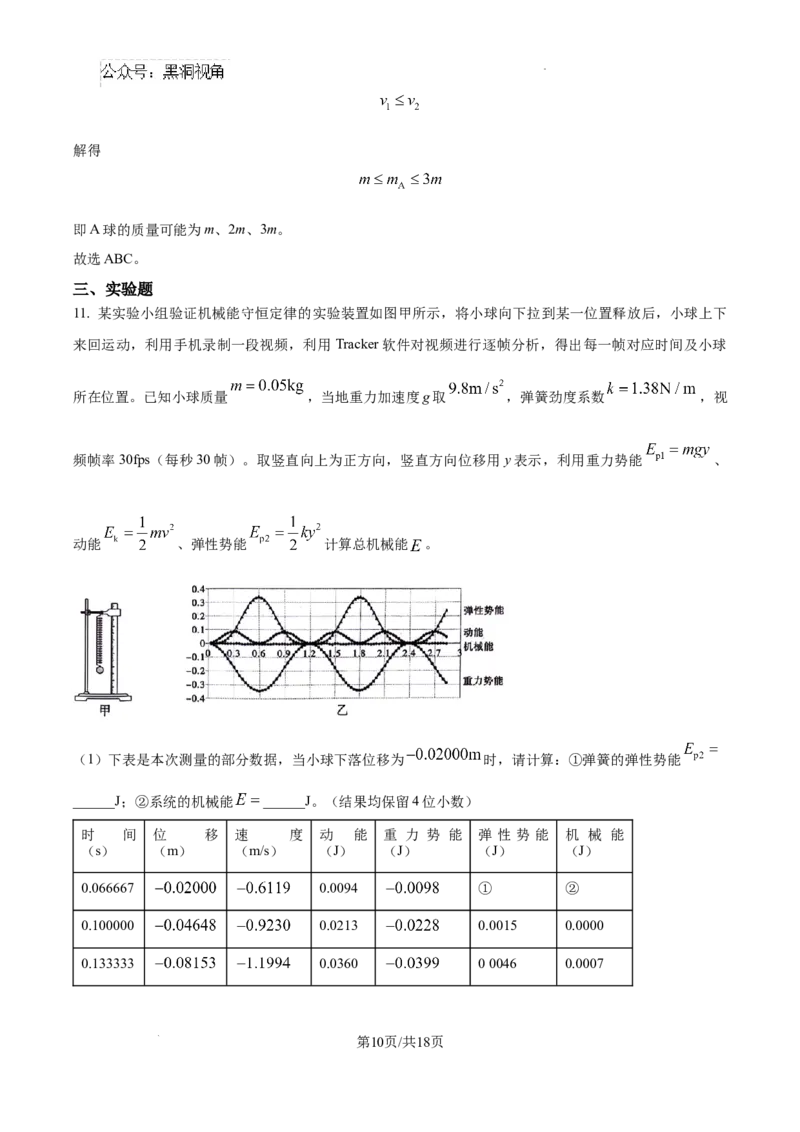 贵州省六盘水市2025届高三上学期第二次诊断性监测物理答案_2024-2025高三（6-6月题库）_2024年12月试卷_1203贵州省六盘水市2025届高三上学期第二次诊断性监测
