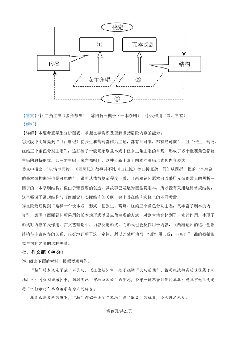 精品解析：天津市第二中学2025-2026学年高二上学期12月月考语文试题（解析版）_2024-2025高二（7-7月题库）_2026年1月高二_260110天津市第二中学2025-2026学年高二上学期12月月考