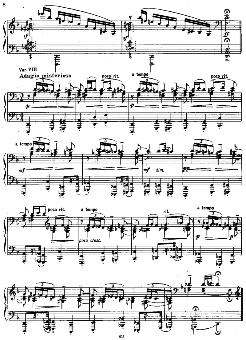 《科莱里主题变奏曲》VariationsonaThemeofCorelli_一万首著名钢琴曲谱哈农贝多芬合集视频教学电子版高清无水印可打印_1古典钢琴知名音乐家谱_拉赫玛尼诺夫钢琴谱全集