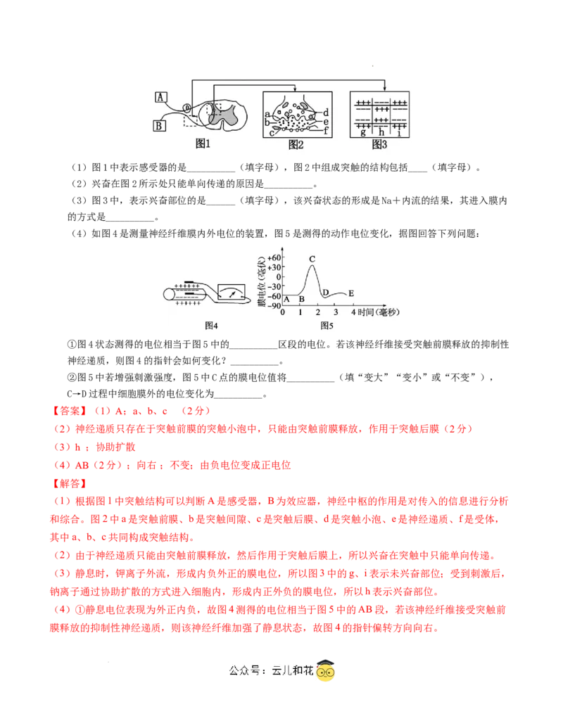 高二生物第一次月考卷（全解全析）（天津专用）_2024-2025高二（7-7月题库）_2024年09月试卷_0924黄金卷：2024-2025学年高二上学期第一次月考9科word解析版含答题卡（天津专用）