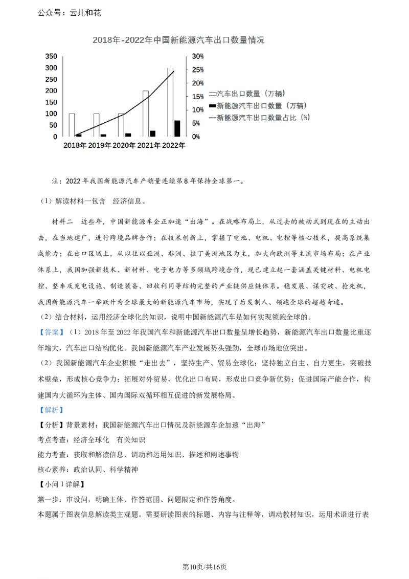 精品解析：辽宁省大连市2022-2023学年高二下学期期末考试政治试题（解析版）_2024-2025高二（7-7月题库）_2024年07月试卷_0724辽宁省大连市2023_2024学年高二下学期期末考试