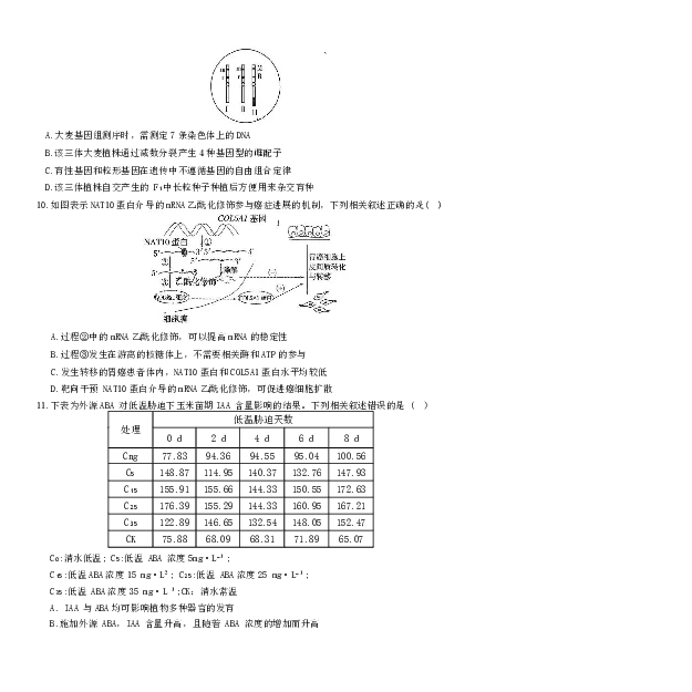 湖南师大附中2026届高三月考试卷（五）生物_2024-2026高三（6-6月题库）_2026年01月高三试卷_0107炎德&middot;英才大联考湖南师大附中2026届高三月考试卷（五）（全）