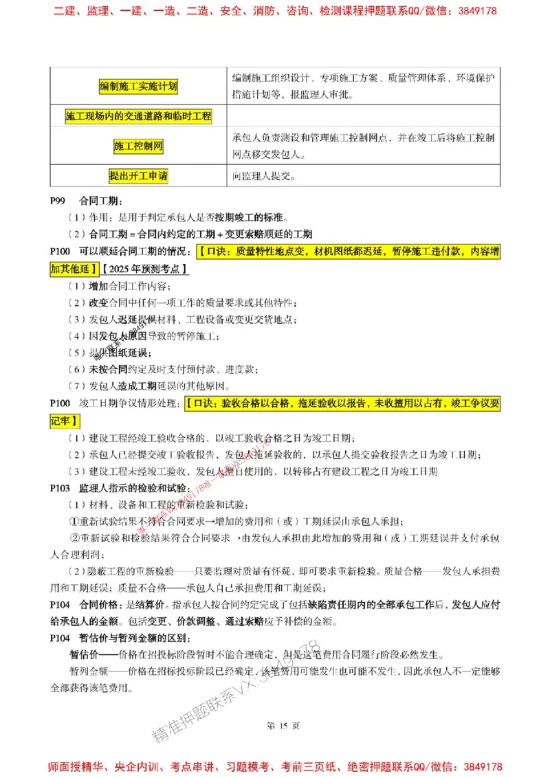 合同管理2025年监理考前划书_监理工程师_2025监理工程师_2025年监理工程师SVIP_2025年监理合同管理SVIP_05-考前密训✿央企特训✿机构普押