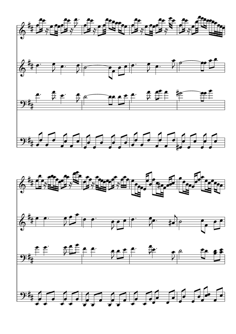 [東方ピアノEasyモード楽譜][11](連弾用)_一万首著名钢琴曲谱哈农贝多芬合集视频教学电子版高清无水印可打印_05动漫游戏钢琴谱合集_日系东方Project钢琴谱全集_东方project钢琴谱