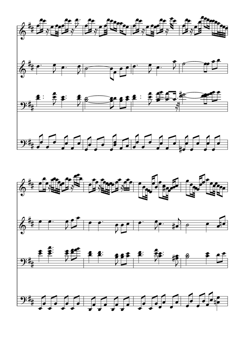 [東方ピアノEasyモード楽譜][11](連弾用)_一万首著名钢琴曲谱哈农贝多芬合集视频教学电子版高清无水印可打印_05动漫游戏钢琴谱合集_日系东方Project钢琴谱全集_东方project钢琴谱