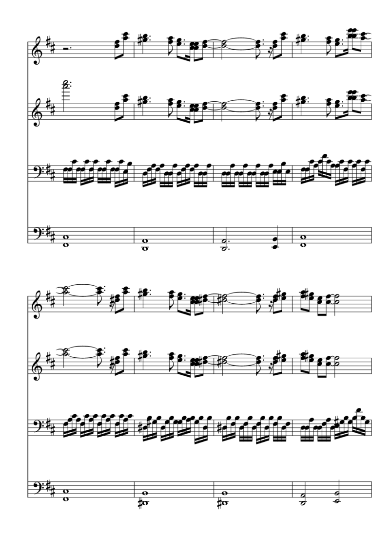 [東方ピアノEasyモード楽譜][11](連弾用)_一万首著名钢琴曲谱哈农贝多芬合集视频教学电子版高清无水印可打印_05动漫游戏钢琴谱合集_日系东方Project钢琴谱全集_东方project钢琴谱