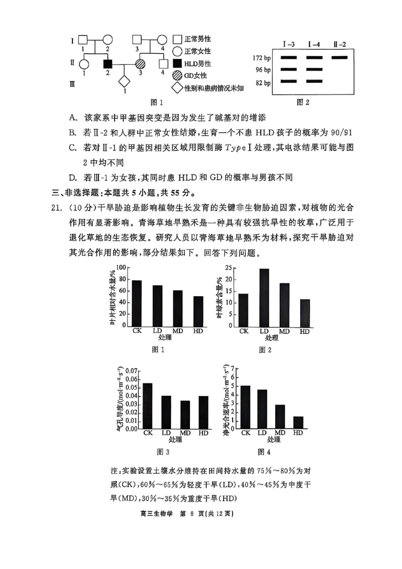 辽宁点石联考2025届高三5月份联合考试-生物试卷_2024-2025高三（6-6月题库）_2025年05月试卷_0509辽宁点石联考2025届高三5月份联合考试（全科）_辽宁点石联考2025届高三5月份联合考试-生物