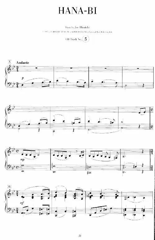 久石让谱集7_一万首著名钢琴曲谱哈农贝多芬合集视频教学电子版高清无水印可打印_02现代钢琴谱合集_久石让钢琴谱全集