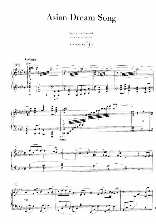 久石让谱集7_一万首著名钢琴曲谱哈农贝多芬合集视频教学电子版高清无水印可打印_02现代钢琴谱合集_久石让钢琴谱全集