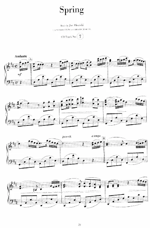 久石让谱集7_一万首著名钢琴曲谱哈农贝多芬合集视频教学电子版高清无水印可打印_02现代钢琴谱合集_久石让钢琴谱全集