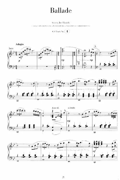 久石让谱集7_一万首著名钢琴曲谱哈农贝多芬合集视频教学电子版高清无水印可打印_02现代钢琴谱合集_久石让钢琴谱全集