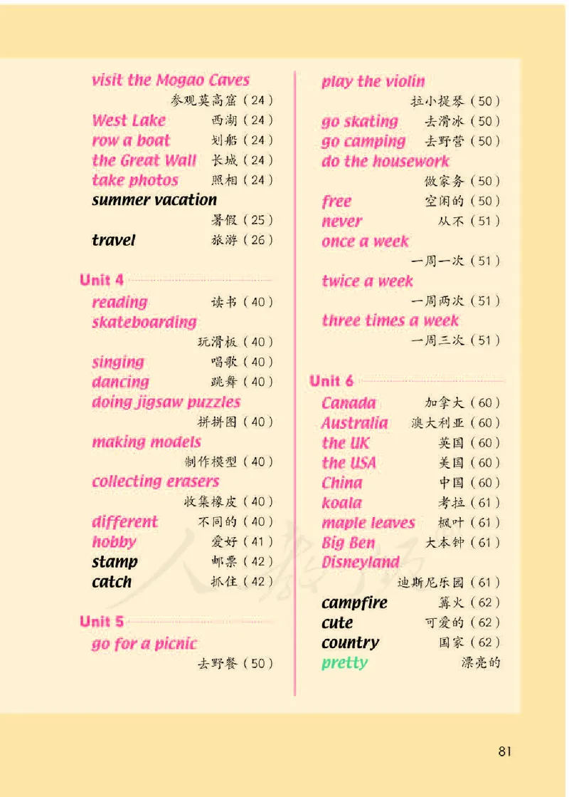 人教版（一年级起点）四年级下册英语PDF电子课本_小学1-6年级全部试卷_英语_四年级_3-9-6、小学四年级英语下册_3-9-6-3、电子教材、课本