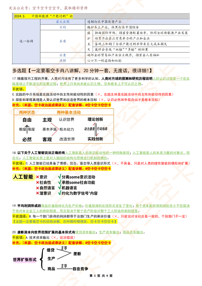 八套卷复盘笔记（1-8合并）_2026考公资料_（49）政治理论合集_政治理论合集_2025考研政治pdf（笔记）_肖秀荣考研政治_25肖秀荣《八套卷》+浓缩背诵合集_04.空卡《爷八》资料汇总