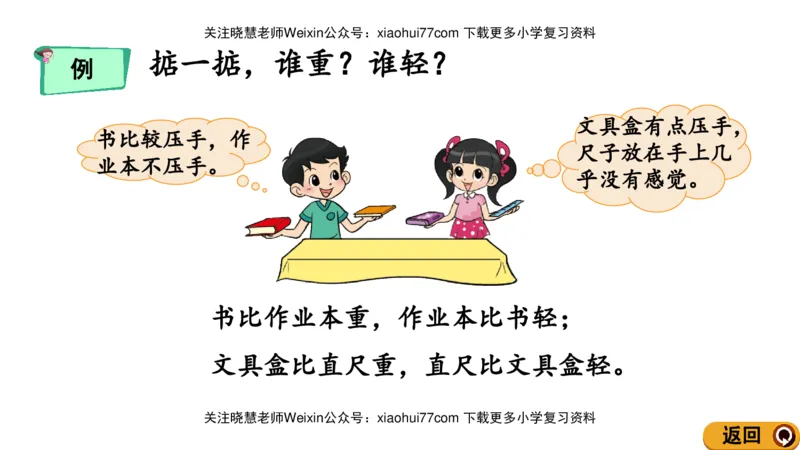 一年级上册数学课件-2.3轻重的比较北师大版_小学1-6年级全部试卷_数学_一年级_3-6-3、小学一年级数学上册_3-6-3-3、课件、讲义、教案