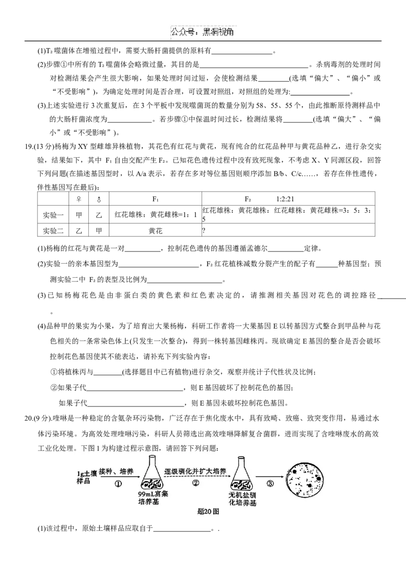 重庆市2025届高三第三次质量检测生物试题（含解析）_2024-2025高三（6-6月题库）_2024年11月试卷_1111重庆南开中学高2025届高三第三次质量检测