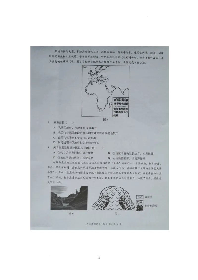 湖北省新高考协作体2024-2025学年高三上学期11月期中地理试题_2024-2025高三（6-6月题库）_2024年11月试卷_1114湖北省新高考协作体2024-2025学年高三上学期11月期中考（全科）