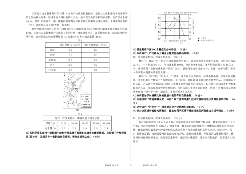 湖南省长沙市望城区第一中学2025-2026学年高二上学期期中考试地理试卷（含答案）_2025年11月高二试卷_251111湖南省长沙市望城区第一中学2025-2026学年高二上学期期中考试