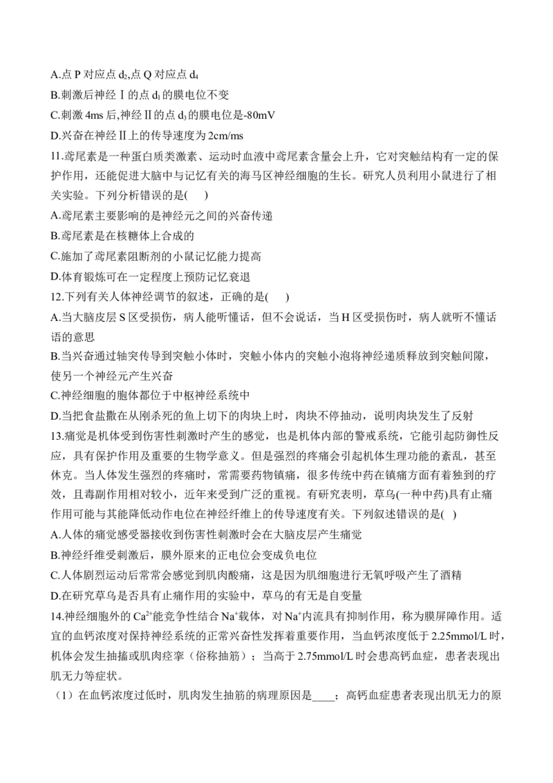 （16）神经调节&mdash;&mdash;高考生物二轮复习易错重难提升学案（含解析）_2024-2025高三（6-6月题库）_2026年1月高三_260104高考生物二轮复习易错重难提升（含解析）