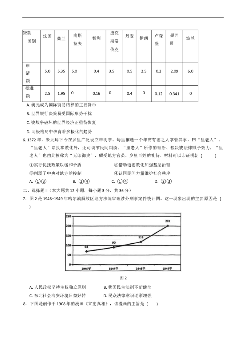 浙江省宁波市六校联盟2025-2026学年高二上学期期中联考历史试题（含答案）_2025年11月高二试卷_251112浙江宁波六校联盟2025学年第一学期高二期中联考（全)