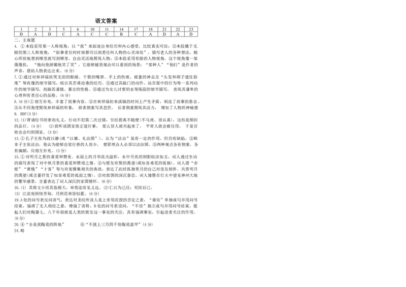 黑龙江省牡丹江市第一高级中学2024-2025学年高二上学期11月期中考试语文Word版含答案_2024-2025高二（7-7月题库）_2024年11月试卷