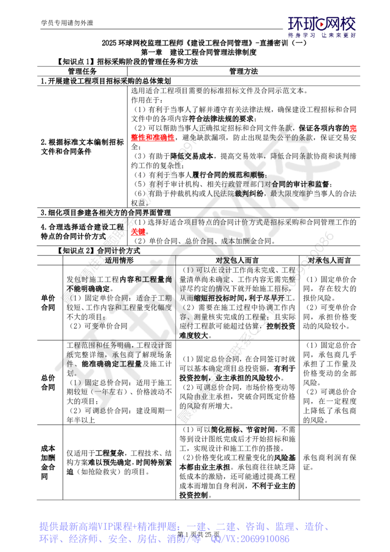 WM_第1-2讲直播密训（一）_监理工程师_2025监理工程师_2025年监理工程师-各大机构_2025年监理-合同_机构1-HQ_05.密训班-沈.磊_讲义