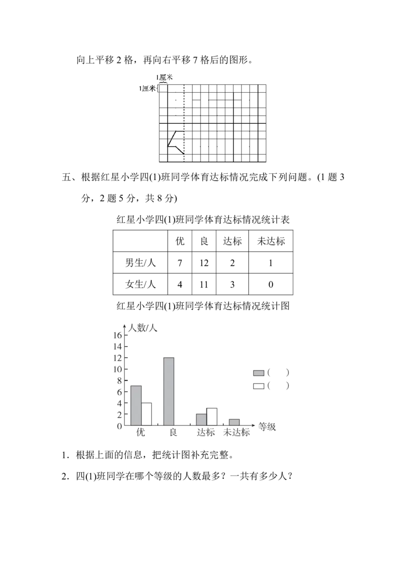 人教四年级数学下册期末检测③卷及答案_小学1-6年级全部试卷_数学_四年级_3-9-4、小学四年级数学下册_3-9-4-2、练习题、作业、试题、试卷_人教版_期末测试卷