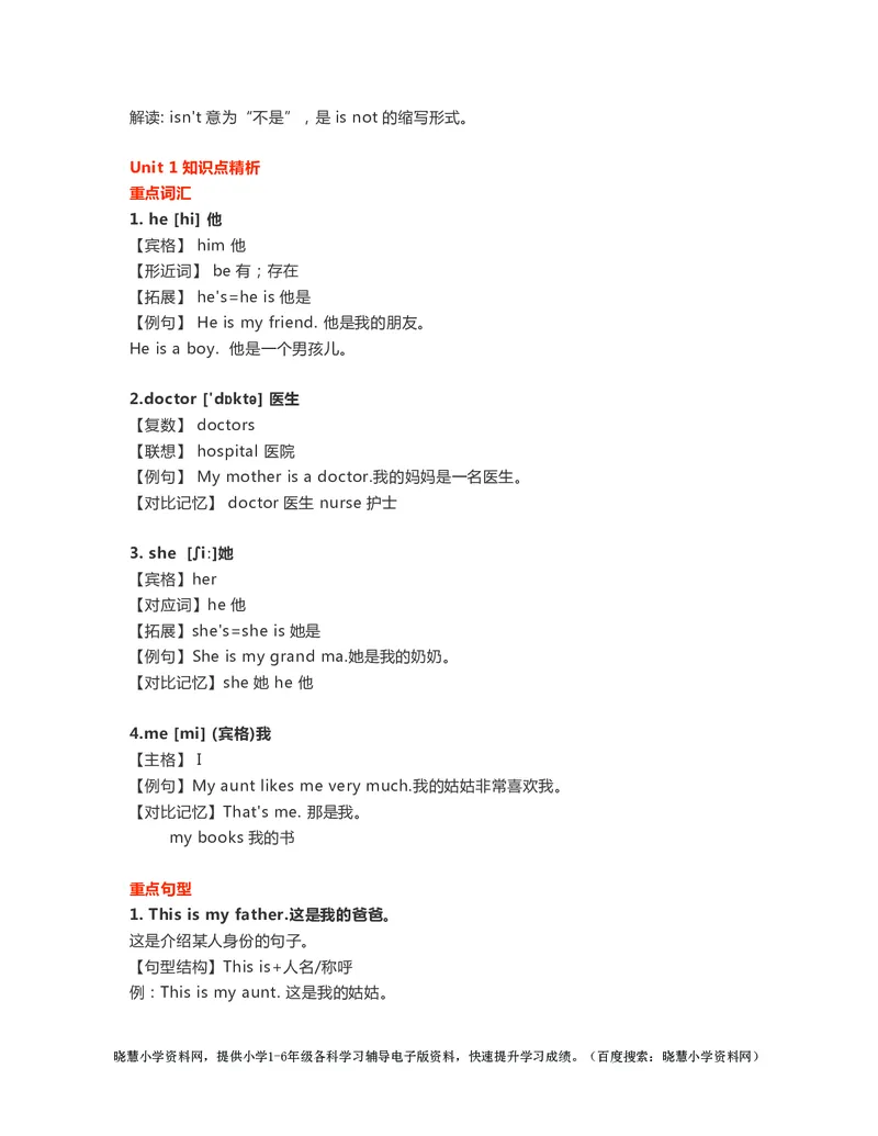 一年级下册英语外研一起点知识要点汇总_小学1-6年级全部试卷_英语_一年级_3-6-6、小学一年级英语下册_3-6-6-1、复习、知识点、归纳汇总_外研版一起点