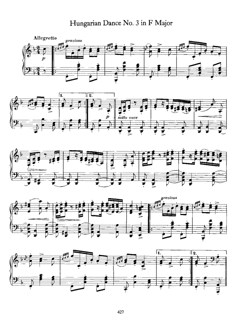 十首匈牙利舞曲(第五首你们最喜欢)_一万首著名钢琴曲谱哈农贝多芬合集视频教学电子版高清无水印可打印_1古典钢琴知名音乐家谱_勃拉姆斯钢琴谱全集