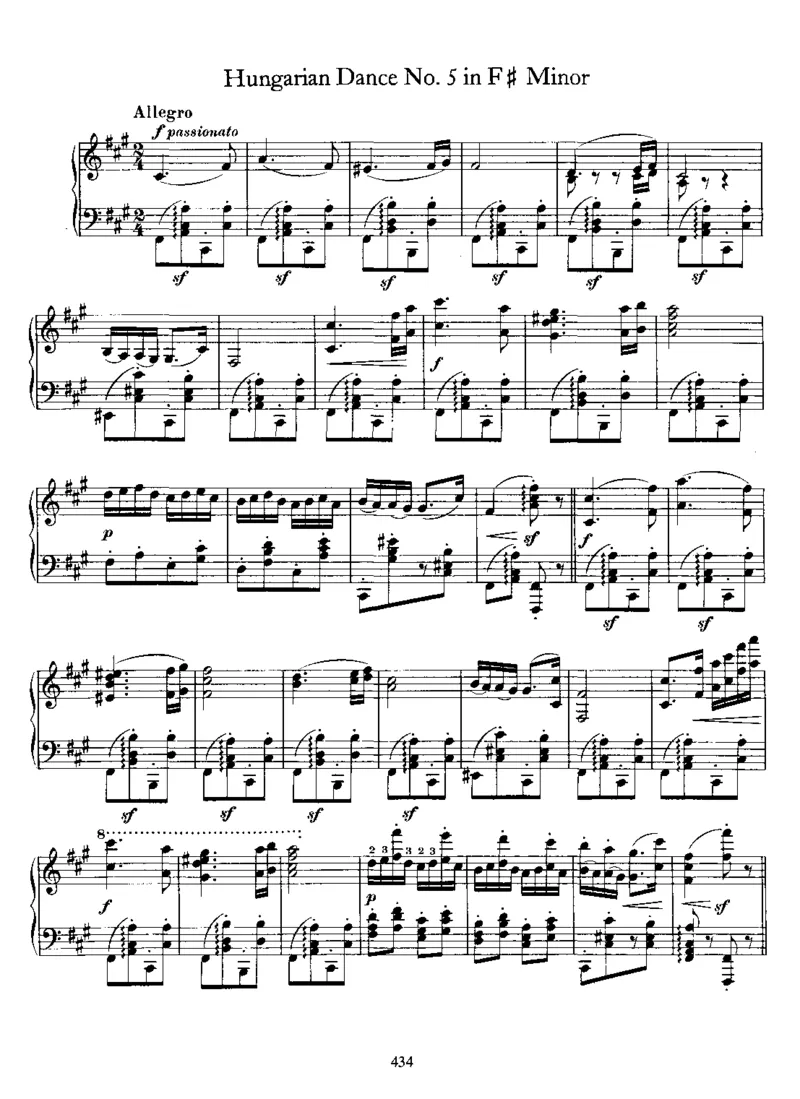 十首匈牙利舞曲(第五首你们最喜欢)_一万首著名钢琴曲谱哈农贝多芬合集视频教学电子版高清无水印可打印_1古典钢琴知名音乐家谱_勃拉姆斯钢琴谱全集