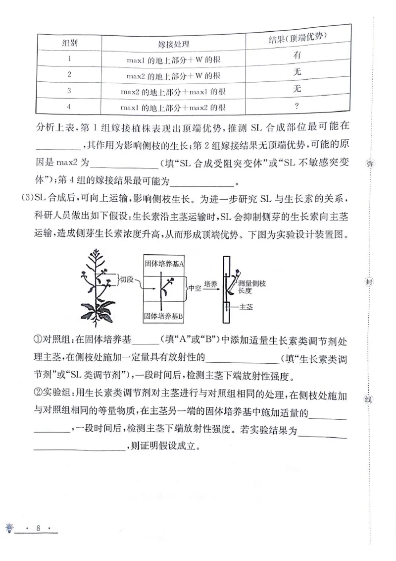 甘肃省白银市靖远县第一中学2024-2025学年高二上学期12月期末模拟生物试卷（图片版，含答案）_2024-2025高二（7-7月题库）_2024年12月试卷
