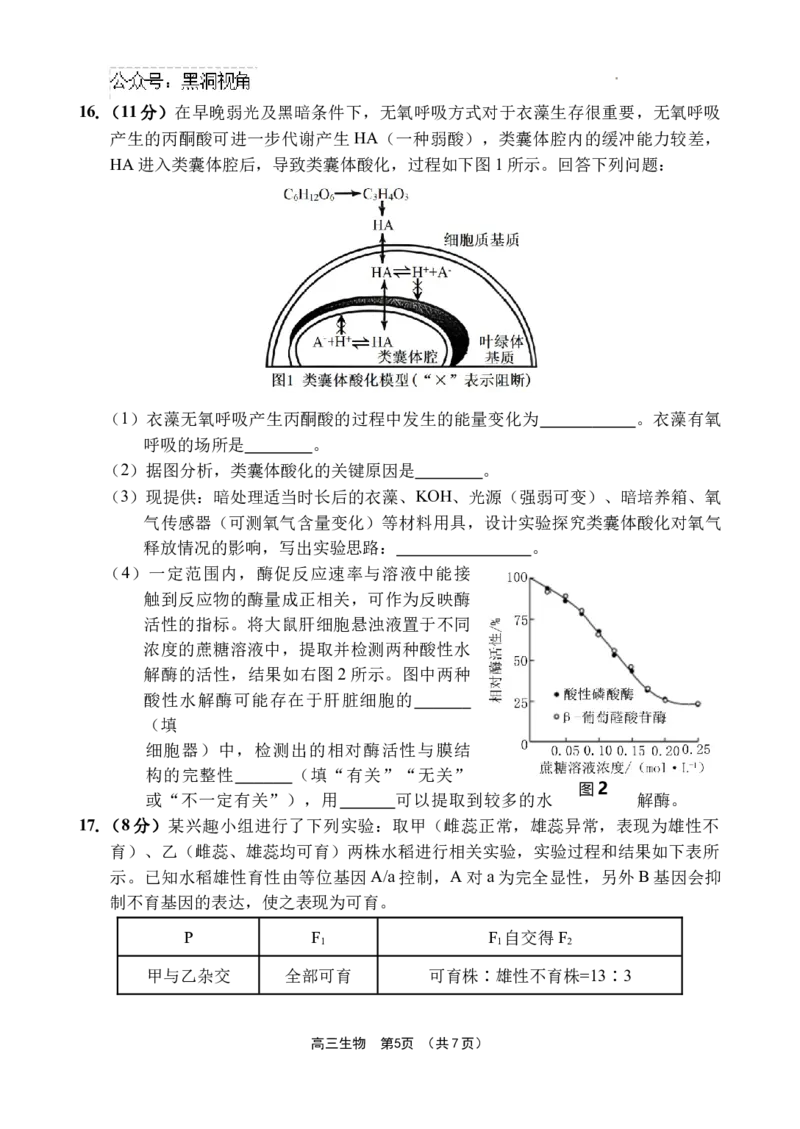 海南省文昌中学2024-2025学年高三上学期第一次月考生物试题+答案_2024-2025高三（6-6月题库）_2024年09月试卷_0909海南省文昌中学2024-2025学年高三上学期第一次月考