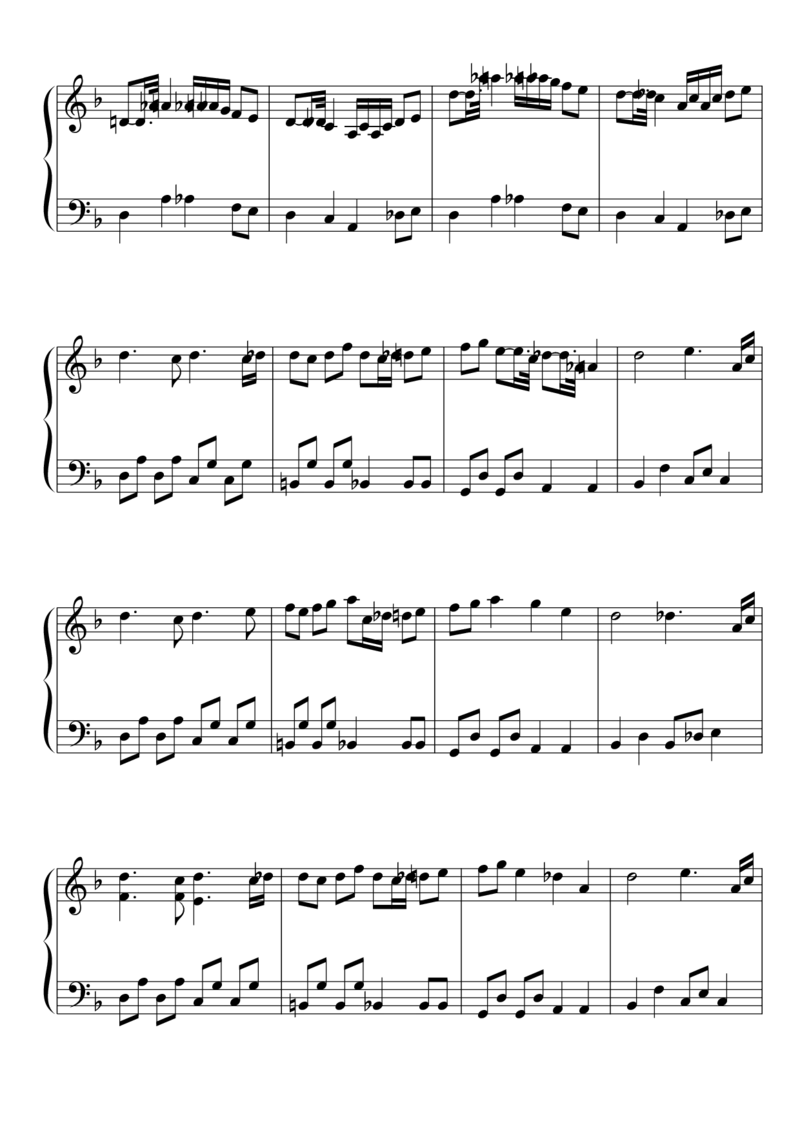 [東方ピアノEasyモード楽譜][normal][6]_一万首著名钢琴曲谱哈农贝多芬合集视频教学电子版高清无水印可打印_05动漫游戏钢琴谱合集_日系东方Project钢琴谱全集_东方project钢琴谱