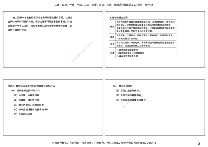 合同管理（打印版）_监理工程师_2025监理工程师_2025年监理工程师SVIP_2025年监理合同管理SVIP_04-冲刺串讲✿考点强化✿小灶集训_01-合同《核心考点进阶》徐老师YL_讲义