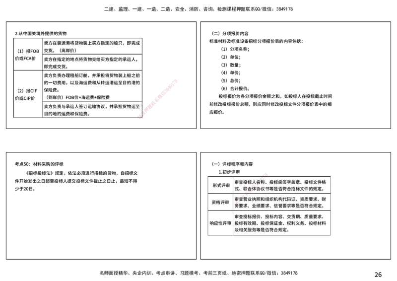 合同管理（打印版）_监理工程师_2025监理工程师_2025年监理工程师SVIP_2025年监理合同管理SVIP_04-冲刺串讲✿考点强化✿小灶集训_01-合同《核心考点进阶》徐老师YL_讲义