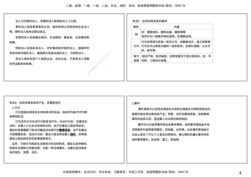合同管理（打印版）_监理工程师_2025监理工程师_2025年监理工程师SVIP_2025年监理合同管理SVIP_04-冲刺串讲✿考点强化✿小灶集训_01-合同《核心考点进阶》徐老师YL_讲义
