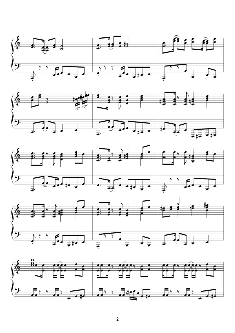 [kituneyuu][hard][3]_一万首著名钢琴曲谱哈农贝多芬合集视频教学电子版高清无水印可打印_05动漫游戏钢琴谱合集_日系东方Project钢琴谱全集_东方project钢琴谱_06　広有射怪鳥事　～TillWhen