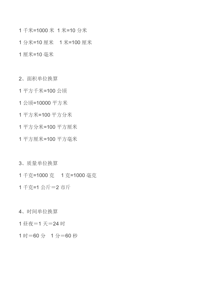 北师大版丨六年级数学上册知识点预习总览_小学1-6年级全部试卷_数学_六年级_3-11-3、小学六年级数学上册_3-11-3-1、复习、知识点、归纳汇总_北师大版