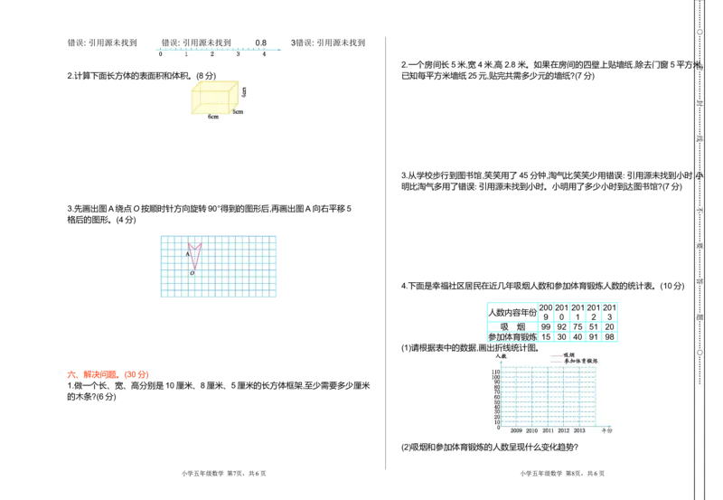 人教版五年级下册数学期末测试卷-期末测试卷（一）_小学1-6年级全部试卷_数学_五年级_3-10-4、小学五年级数学下册_3-10-4-2、练习题、作业、试题、试卷_人教版_期末测试卷