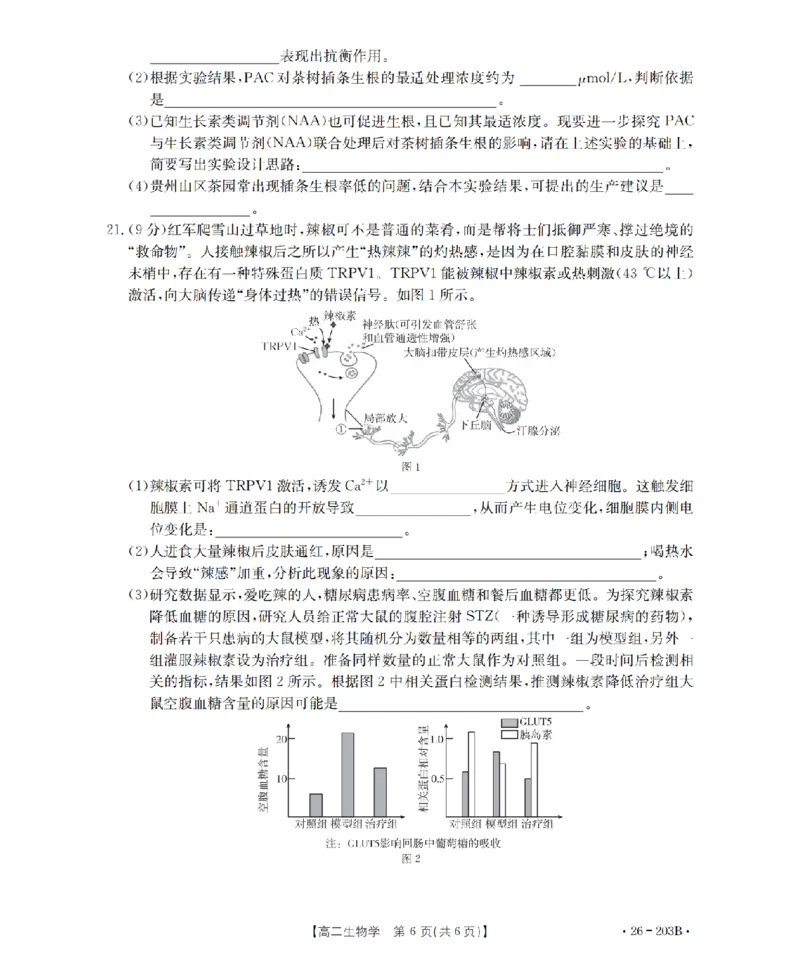 生物学_扫描版_2024-2025高二（7-7月题库）_2026年1月高二_260126金太阳&middot;贵州省2025-2026学年高二上学期十二月县中联盟自主命题考试卷（全）