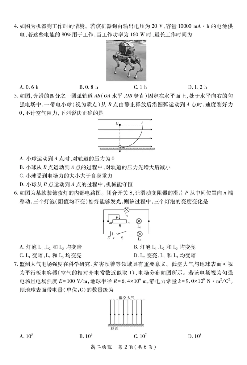 江西省上进联考2025-2026学年高二上学期11月期中考试&middot;物理_2025年11月高二试卷_251114江西省上进联考2025-2026学年高二上学期11月期中考试（全）
