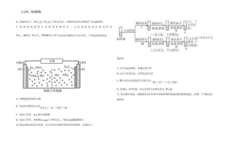 2025届广东省联考高三上学期10月第一次模拟（一模）化学试题+答案_2024-2026高三（6-6月题库）_2024年10月试卷_1020广东省（雷州市龙门中学、客路中学）两校2025届高三10月第一次模拟考试