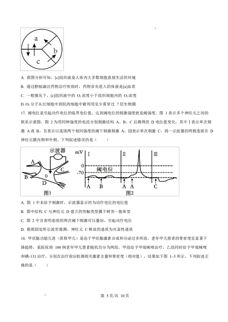 黑龙江省齐齐哈尔市六校联谊2025-2026学年高二上学期11月期中生物试题Word版无答案_2025年11月高二试卷_251113黑龙江省齐齐哈尔六校联谊2025-2026学年高二上学期11月期中考试（全）