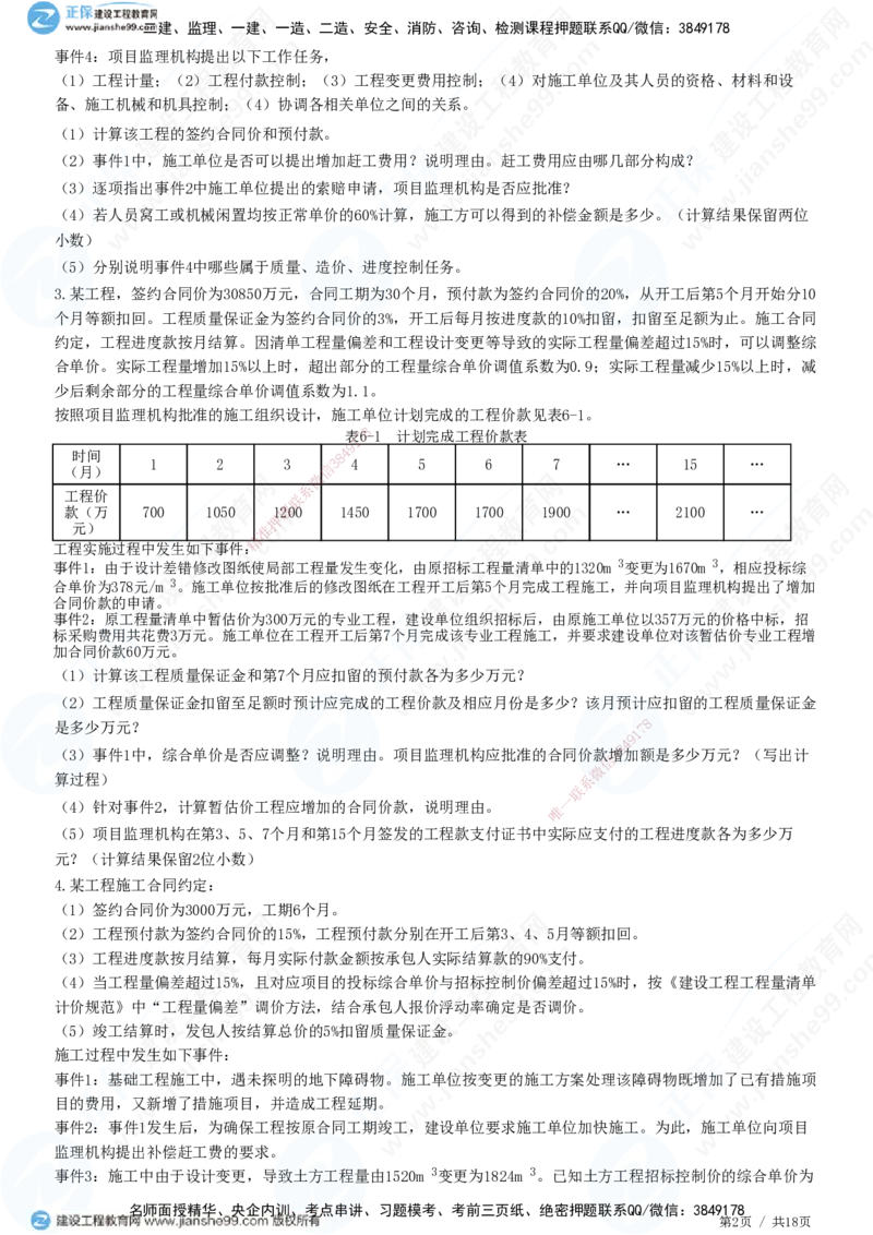 专题四　建设工程投资控制_监理工程师_2025监理工程师_2025年监理工程师SVIP_2025年监理土建案例SVIP_01-精华文档✿电子教材✿历年真题_28-案例《精讲习题》JG