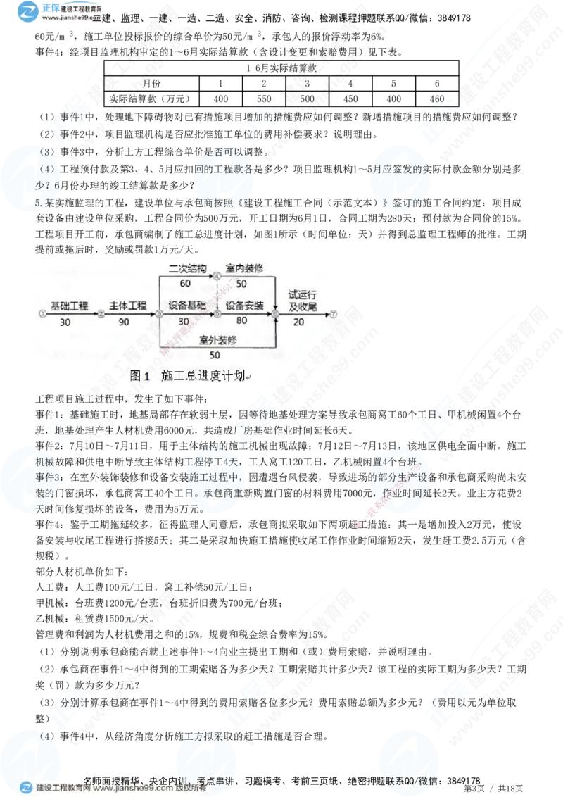 专题四　建设工程投资控制_监理工程师_2025监理工程师_2025年监理工程师SVIP_2025年监理土建案例SVIP_01-精华文档✿电子教材✿历年真题_28-案例《精讲习题》JG