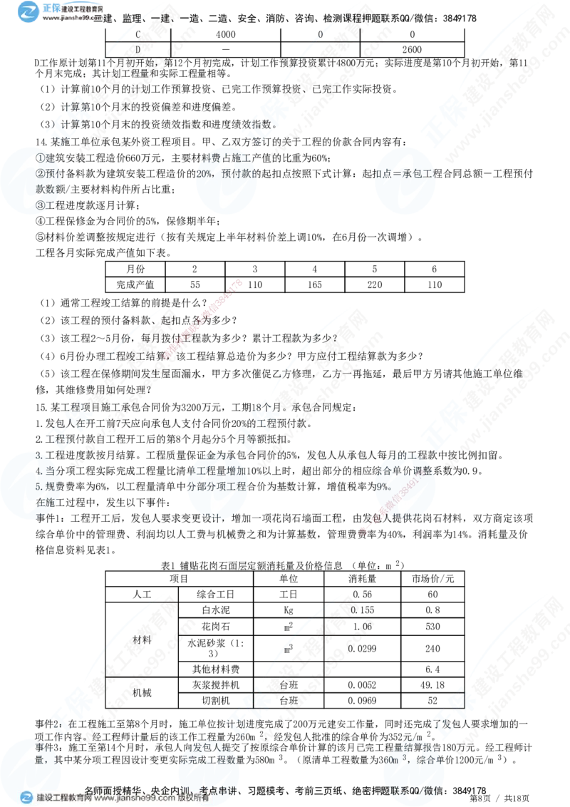 专题四　建设工程投资控制_监理工程师_2025监理工程师_2025年监理工程师SVIP_2025年监理土建案例SVIP_01-精华文档✿电子教材✿历年真题_28-案例《精讲习题》JG