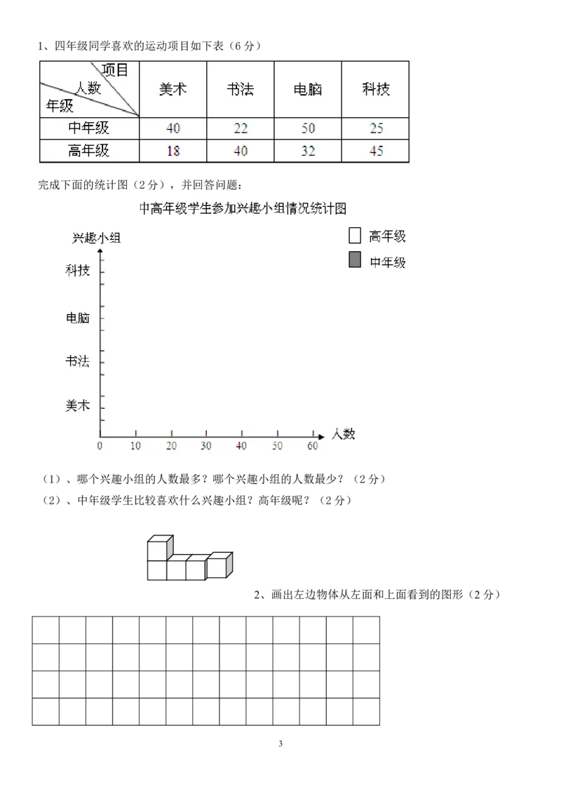 人教版四年级数学下册期末测试卷(4)_小学1-6年级全部试卷_数学_四年级_3-9-4、小学四年级数学下册_3-9-4-2、练习题、作业、试题、试卷_人教版_2023-6-17更新_单元、期中、期末试卷