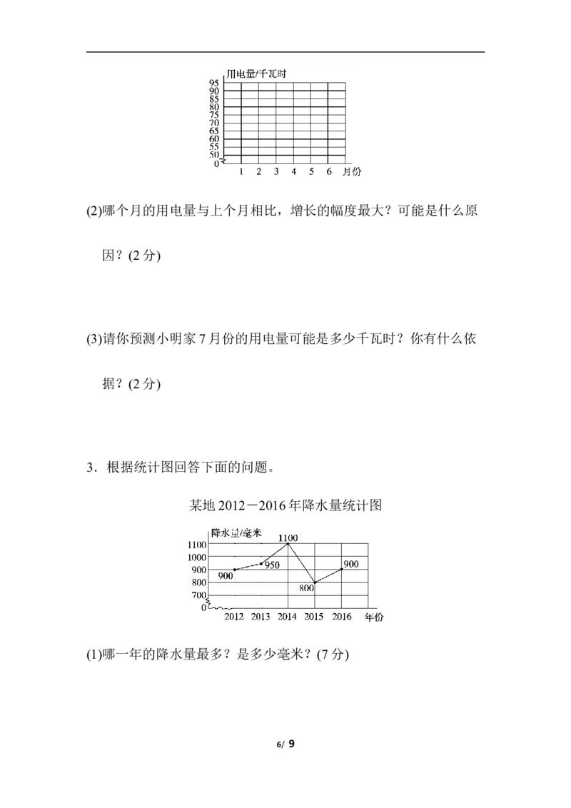 北师大四年级下册数学第6单元第六单元过关检测卷+答案_小学1-6年级全部试卷_数学_四年级_3-9-4、小学四年级数学下册_3-9-4-2、练习题、作业、试题、试卷_北师大版_单元测试卷