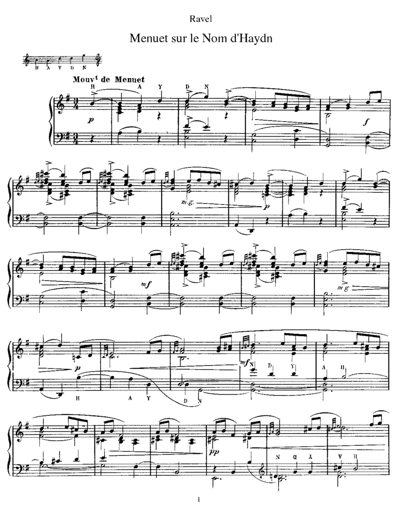 以海顿之名而作的小步舞曲_一万首著名钢琴曲谱哈农贝多芬合集视频教学电子版高清无水印可打印_1古典钢琴知名音乐家谱_拉威尔钢琴谱全集