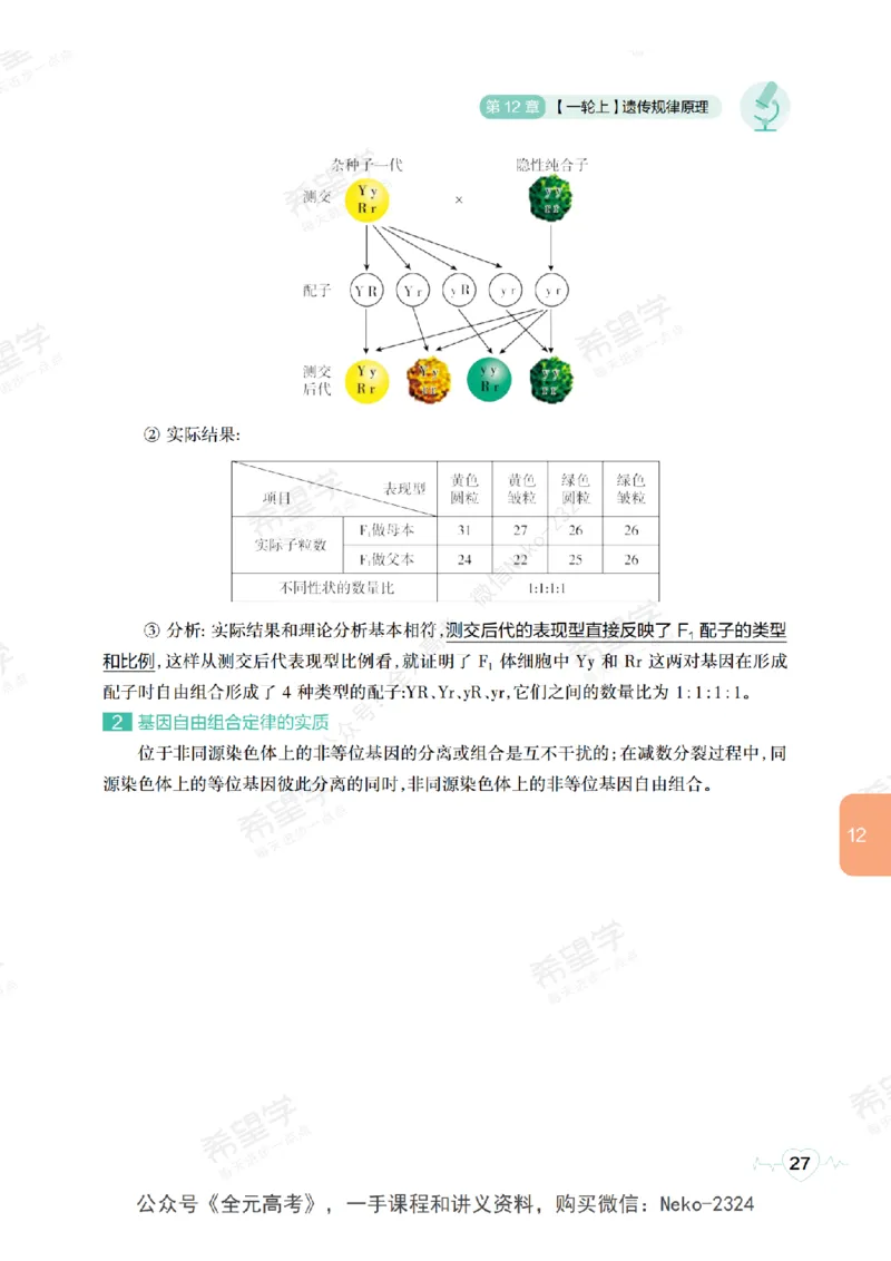 高三生物培训班学习用书（秋季第二册-全国版-S）-正文_2024-2025高三（6-6月题库）_2024年09月试卷_段麟飞